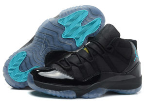 Кроссовки Nike Air Jordan 11 Retro мужские черные с синим - общее фото