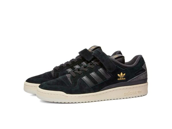 Adidas forum 84 Low черные кожа-нубук мужские (40-44)