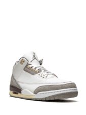 Nike Air Jordan 3 A Ma Maniere бело-серые кожаные мужские (40-44)