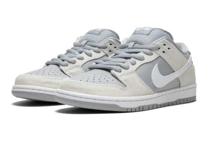 Nike SB Dunk Low Summit White Wolf Grey серые кожа-нубук мужские-женские (35-44)